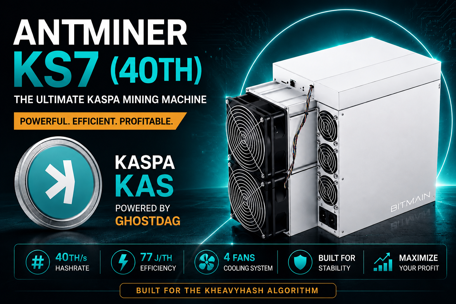 Antminer KS7 (40Th) Review 2026: Kaspa Mining Performance, Profitability & ROI