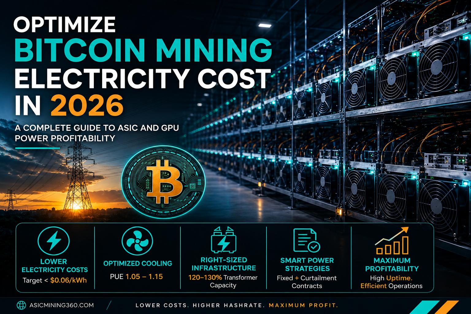 How to Optimize Bitcoin Mining Electricity Cost in 2026: A Complete Guide to ASIC and GPU Power Profitability