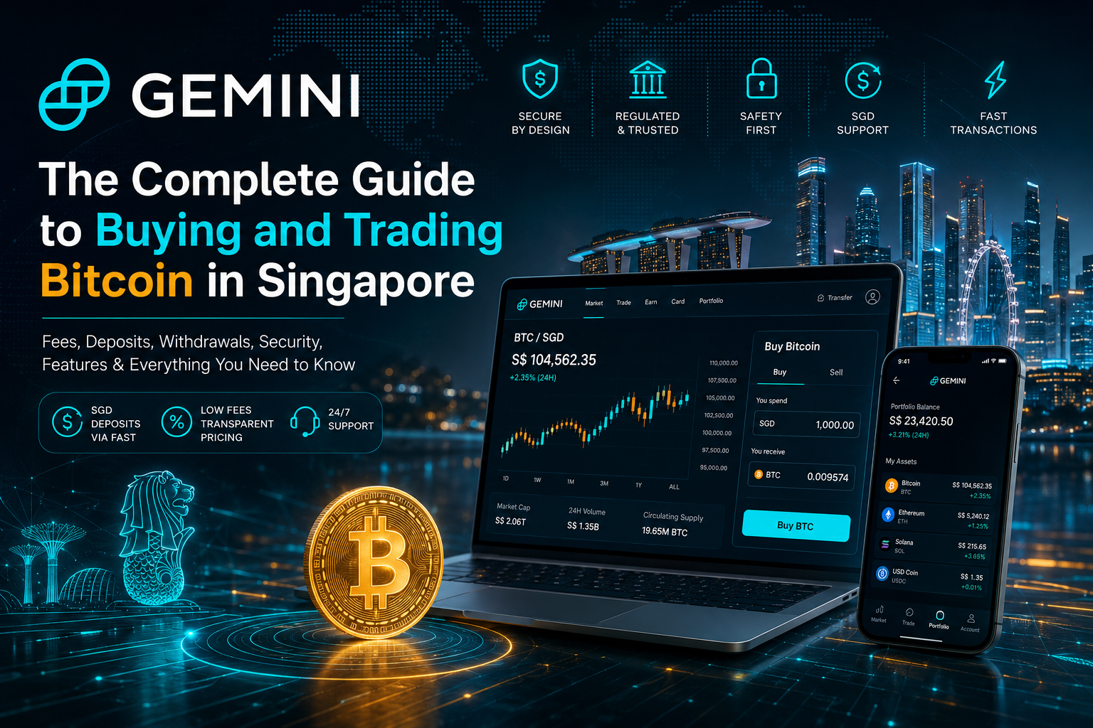 Gemini Review Singapore 2026: Bitcoin Buying, Trading Fees, SGD Deposits & Withdrawals, Security, and Platform Features