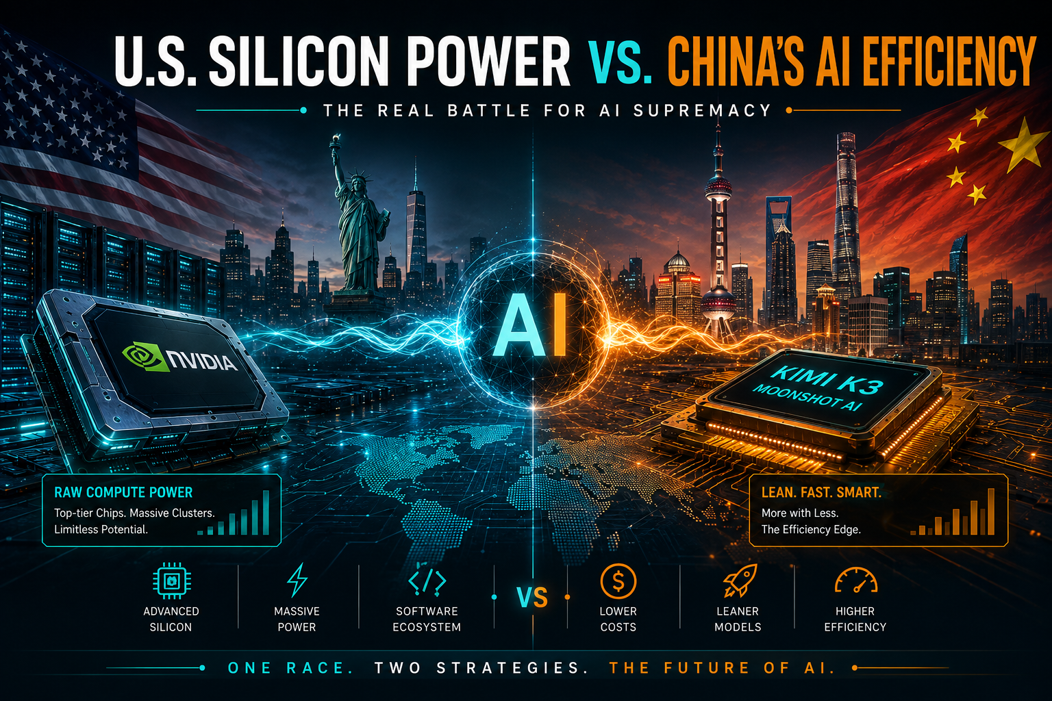 US vs. China AI Race: Chinese AI Costs, Kimi K3, NVIDIA Chips, ASML EUV, and the Battle for AI Dominance