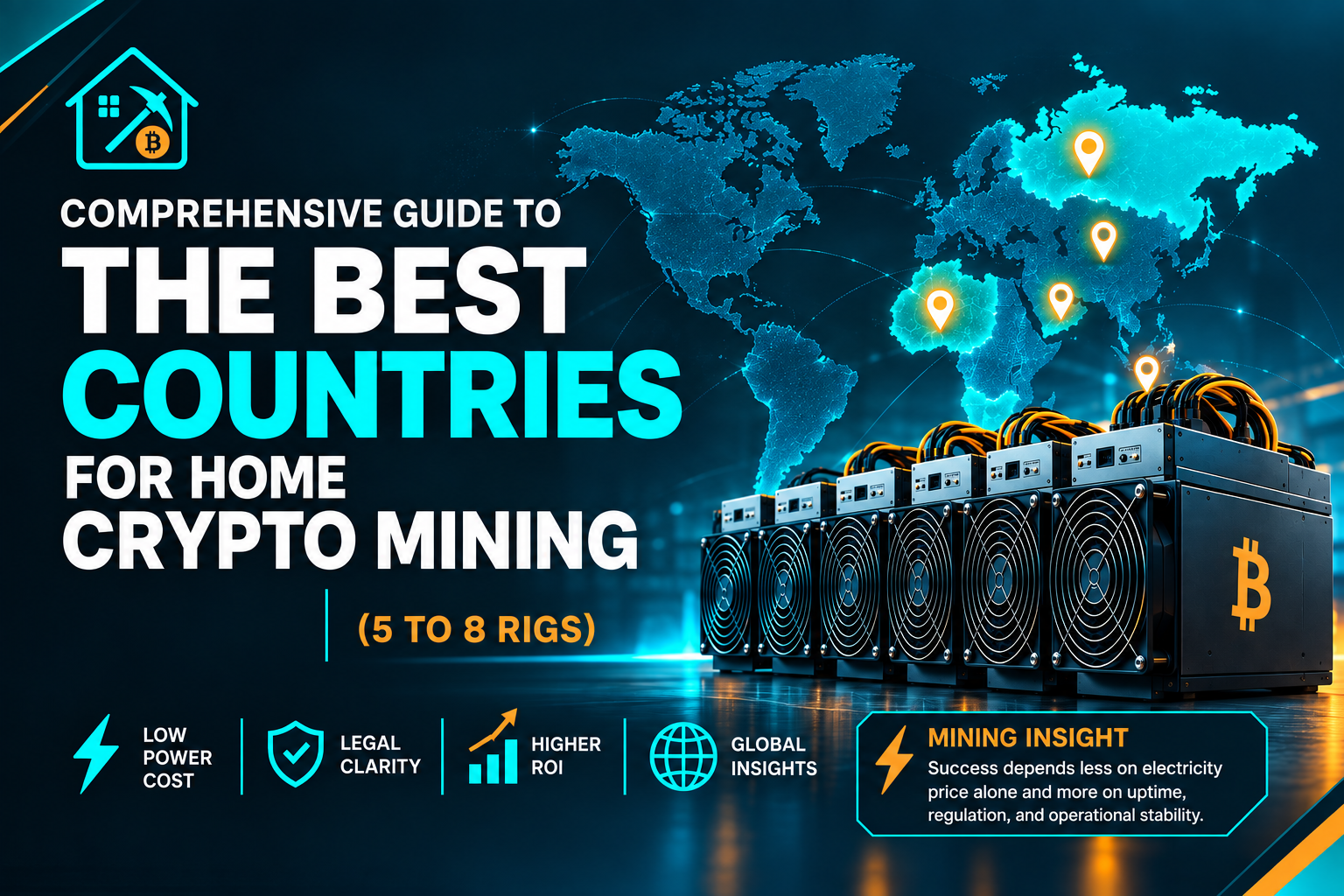 Comprehensive Guide to The Best Countries for Home Crypto Mining 2026 (5 to 8 Rigs)