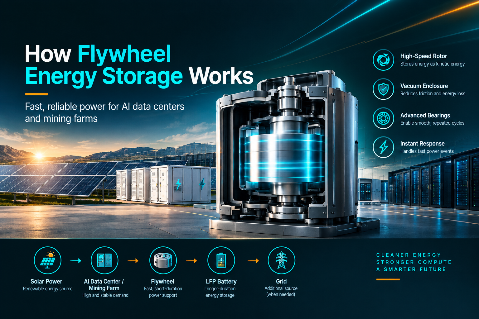 How Flywheel Energy Storage Works: The Technology Behind High-Power Energy Storage