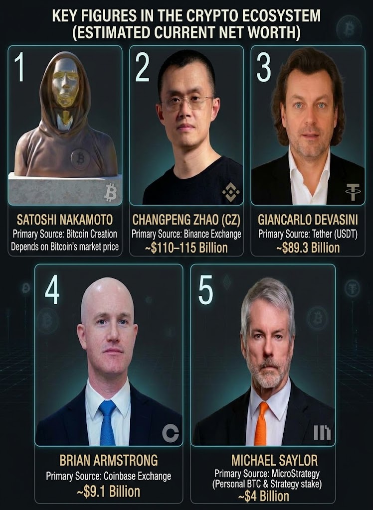Estimated Current Net Worth of Top 5 Crypto Ecosystem Figures.jfif