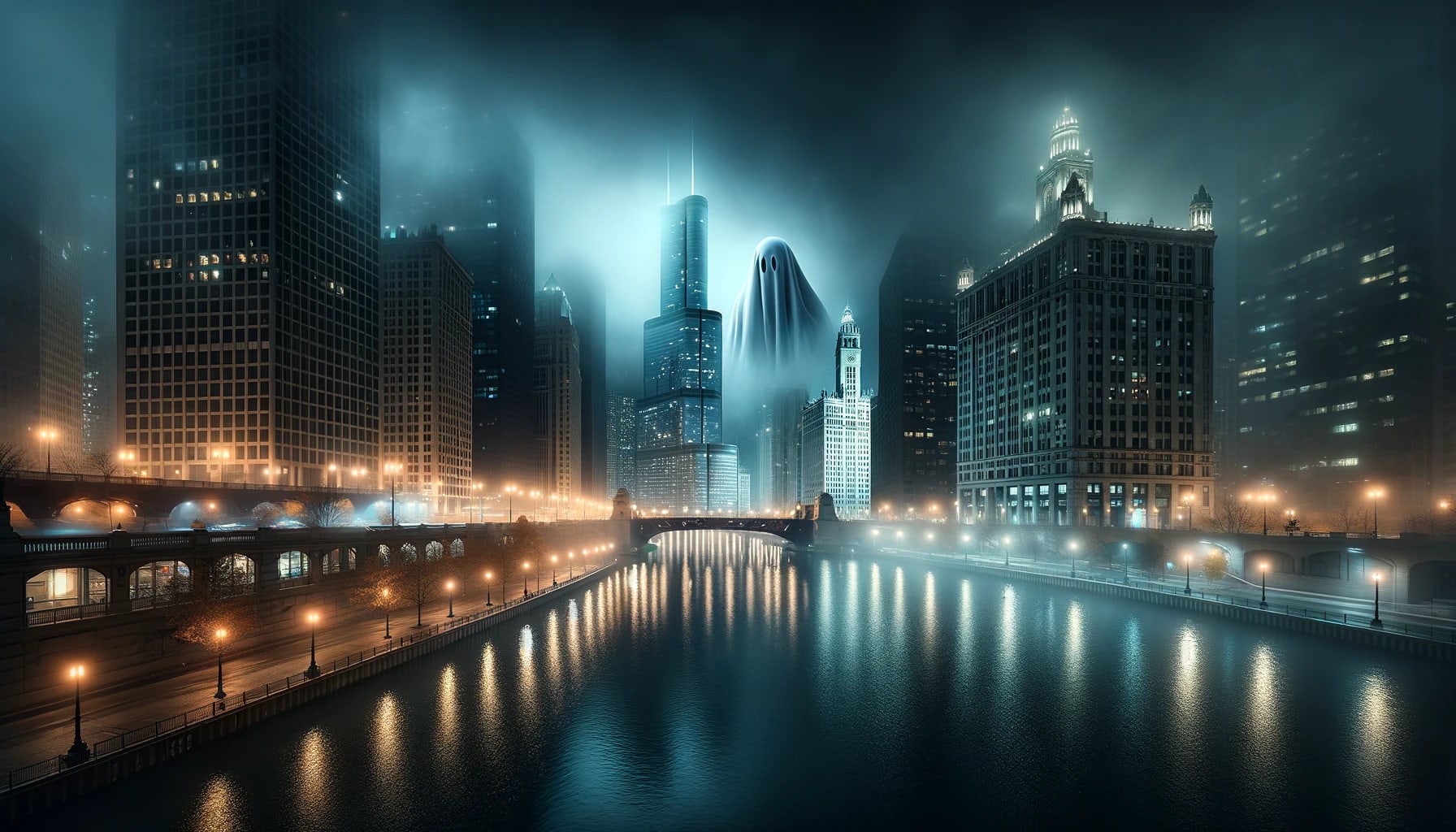Chicago cityscape at twilight - backdrop for Ghost City Tours
