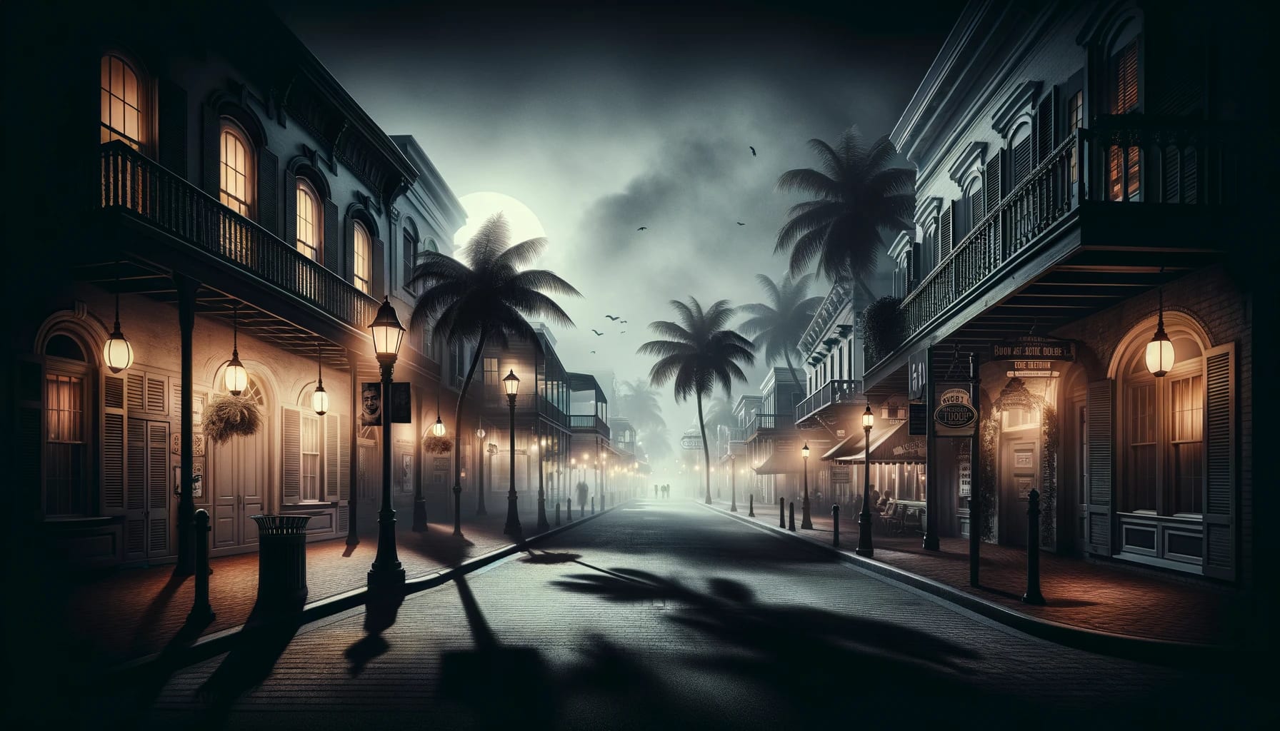 Key West cityscape at twilight - backdrop for Ghost City Tours