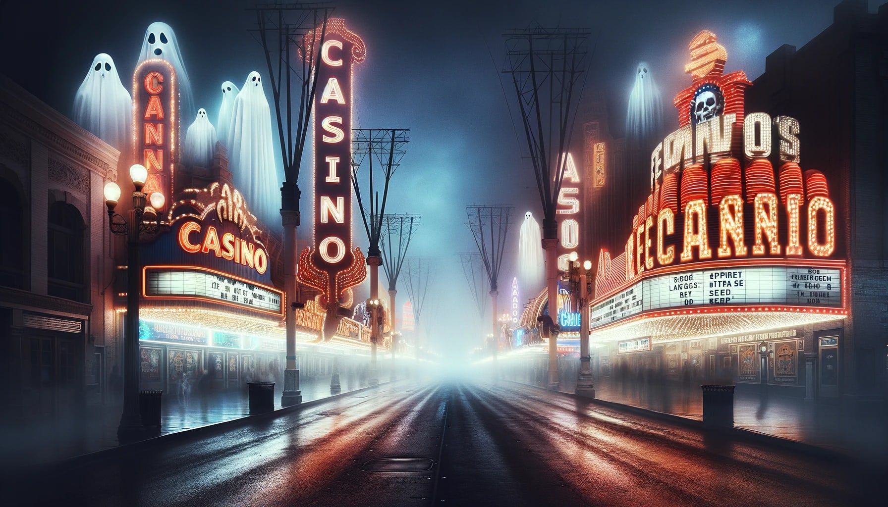 The Ghosts of Las Vegas Tour - ghost tour group exploring haunted Las Vegas locations at night