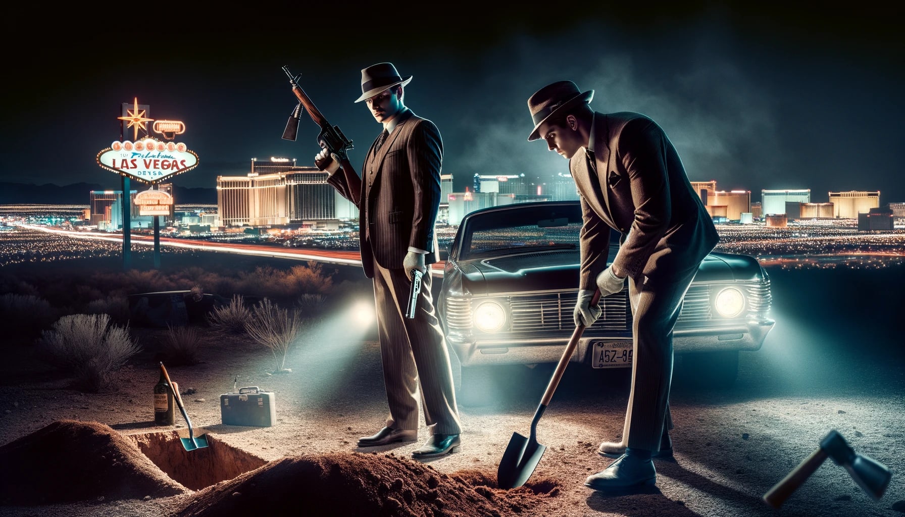 The Shadows of Sin City Ghost Tour - ghost tour group exploring haunted Las Vegas locations at night