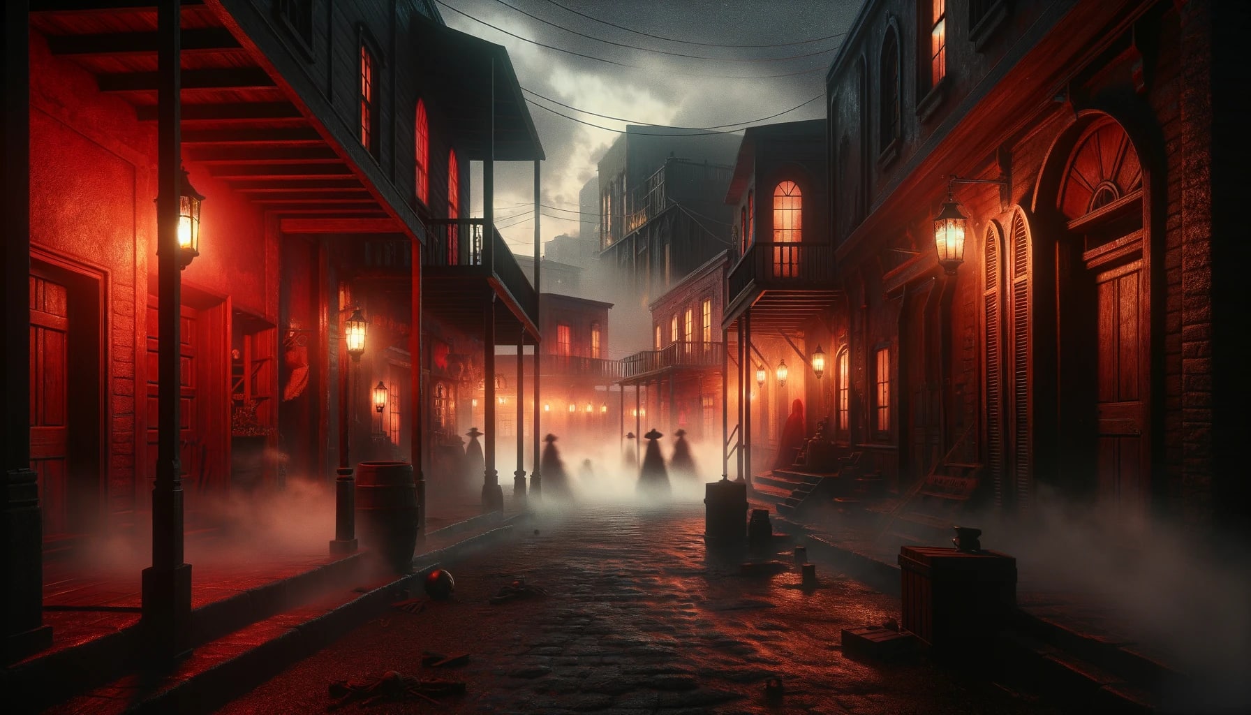 The Madames and Mayhem Ghost Tour - ghost tour group exploring haunted San Antonio locations at night