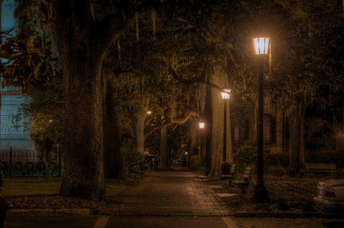 A photo of Casimir Pulaski and the Ghostly Activity Down in Monterey Square in Savannah Georgia, Ghost City Tours.