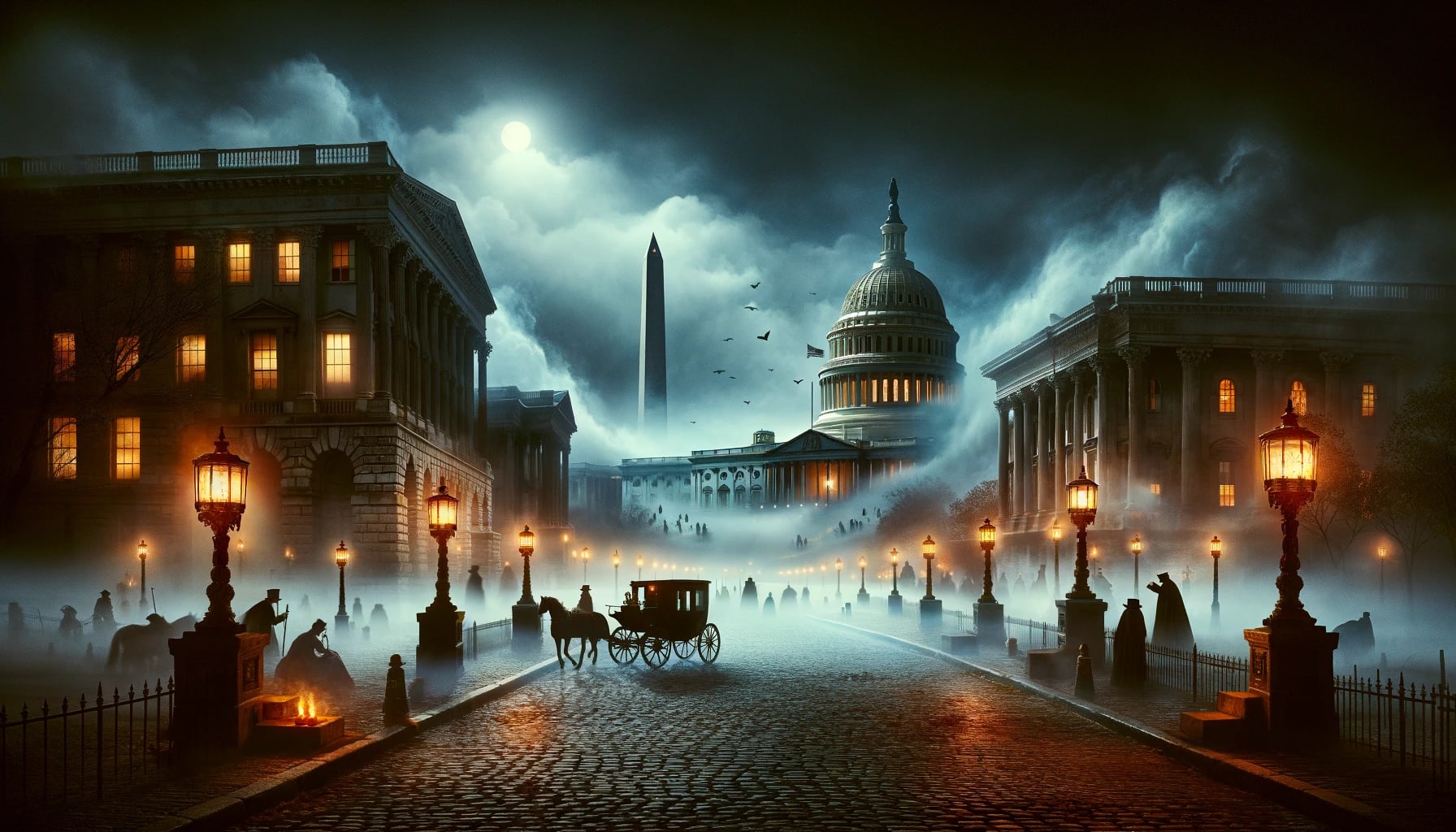 Washington DC cityscape at twilight - backdrop for Ghost City Tours