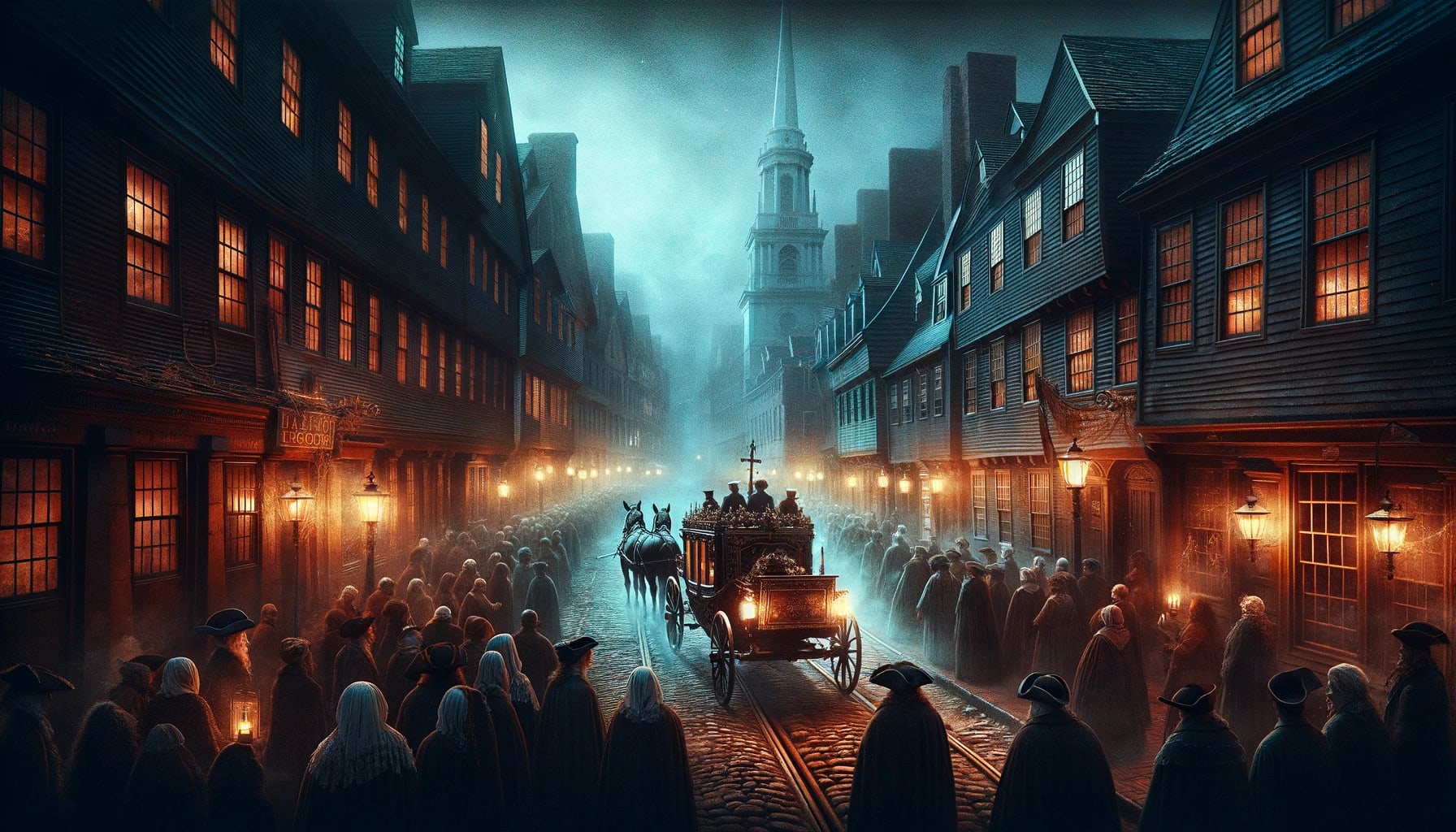 The Death and Dying Ghost Tour - ghost tour group exploring haunted Boston locations at night