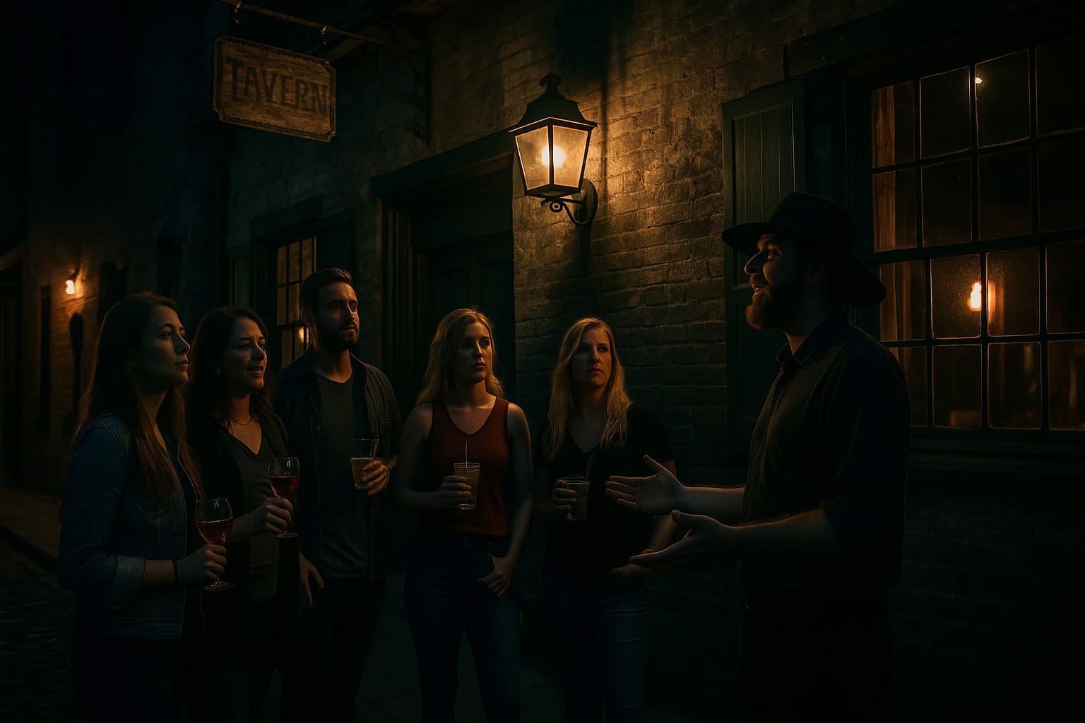 The Charleston Haunted Pub Crawl - guests enjoying haunted pub crawl in historic Charleston bars