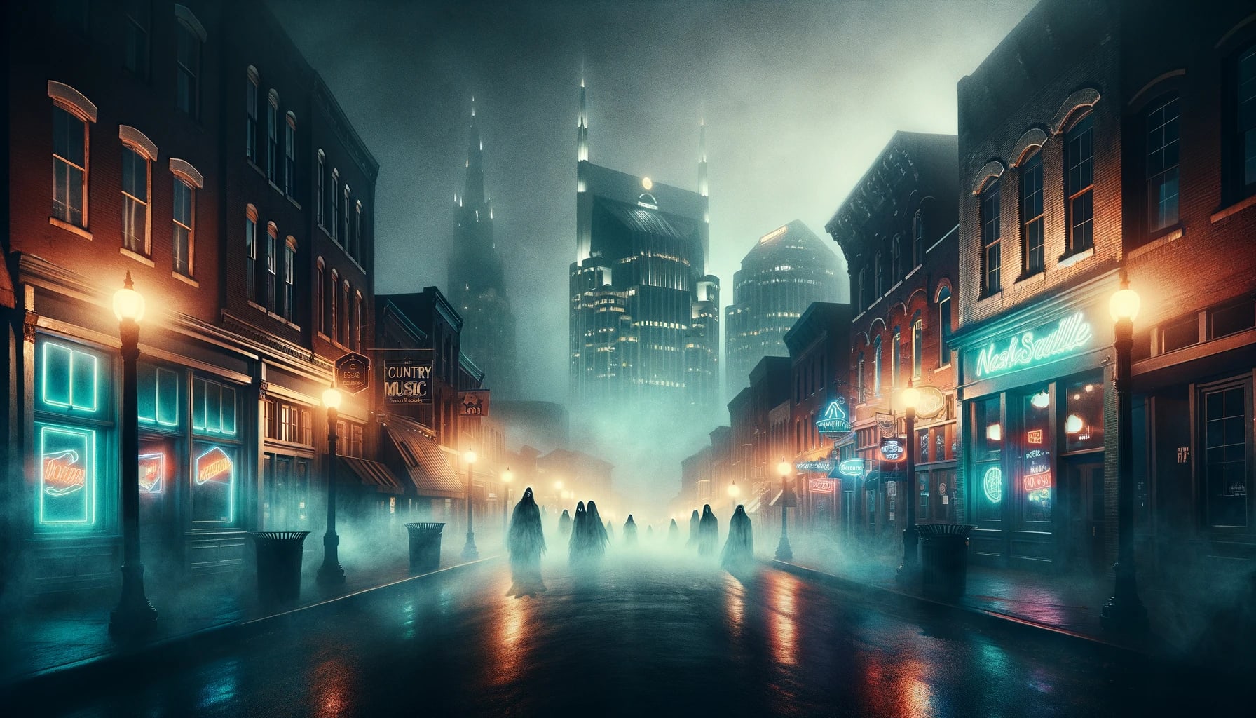 Nashville cityscape at twilight - backdrop for Ghost City Tours