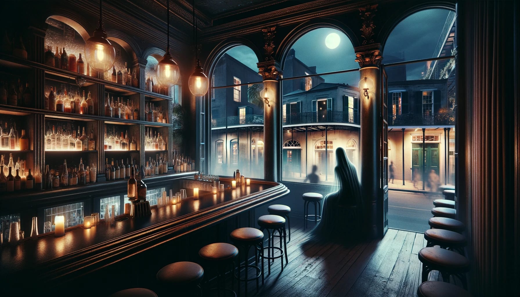 The New Orleans Haunted Pub Crawl - guests enjoying haunted pub crawl in historic New Orleans bars