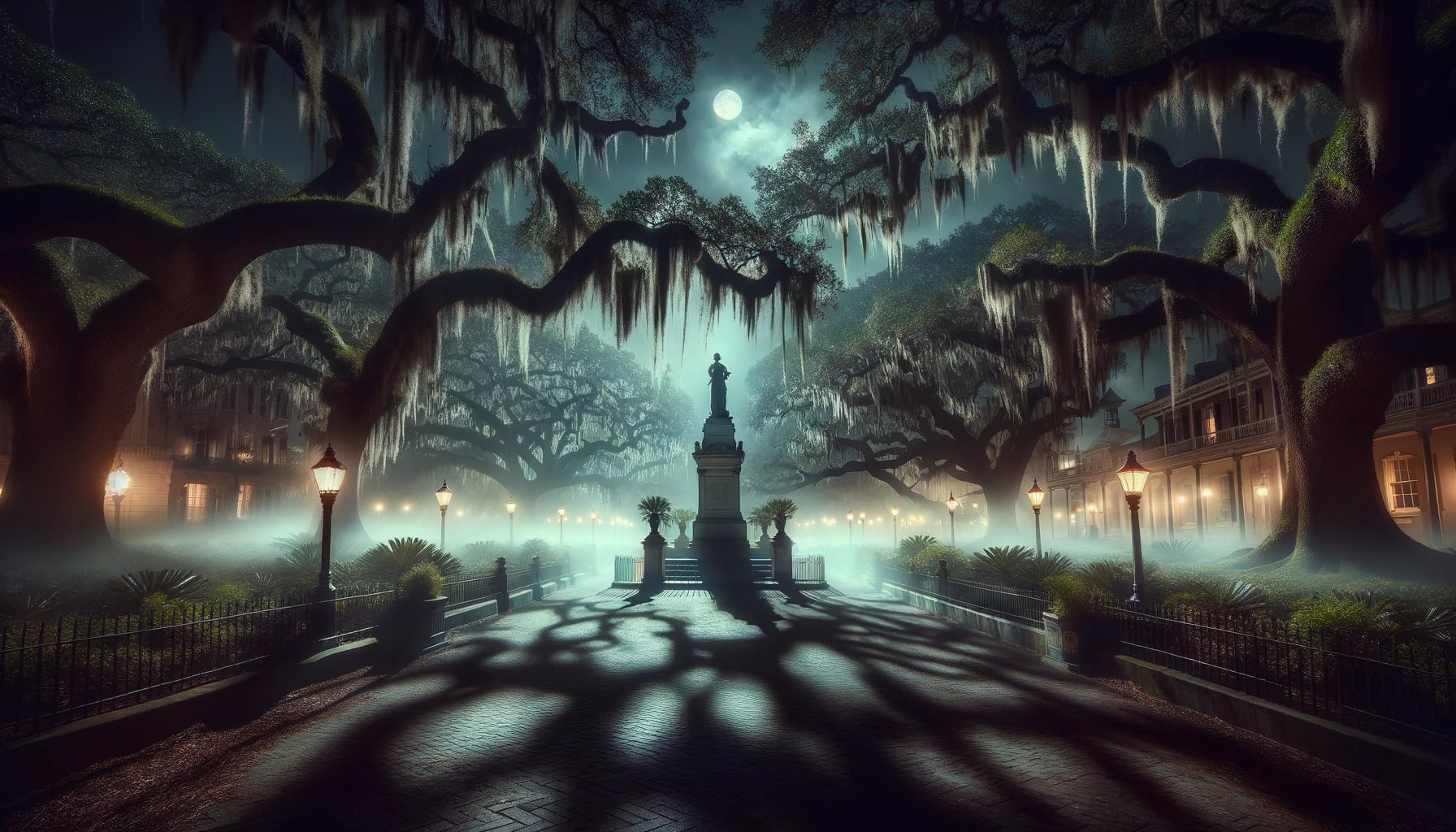 The Grave Tales Tour - ghost tour group exploring haunted Savannah locations at night