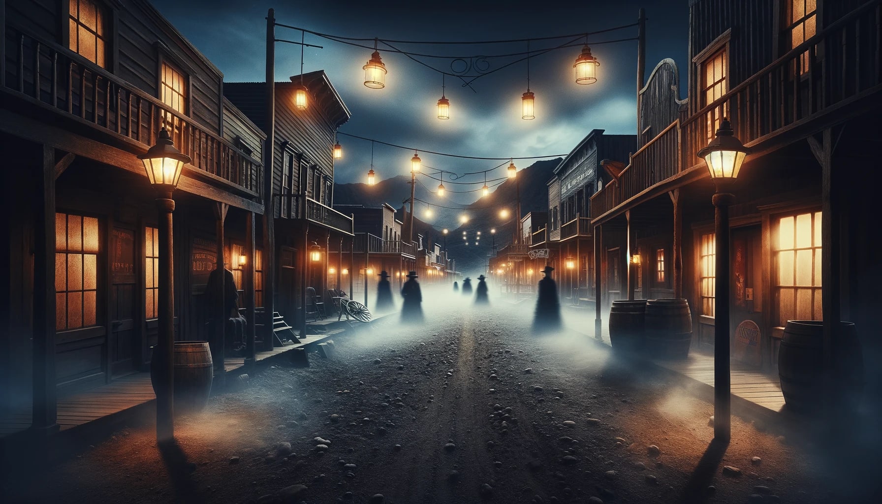 Tombstone cityscape at twilight - backdrop for Ghost City Tours