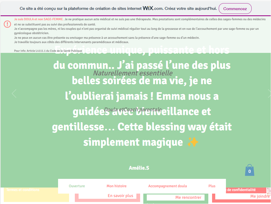 Site Vitrine Avant