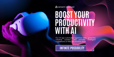 VR-Enhanced AI Productivity App Ad