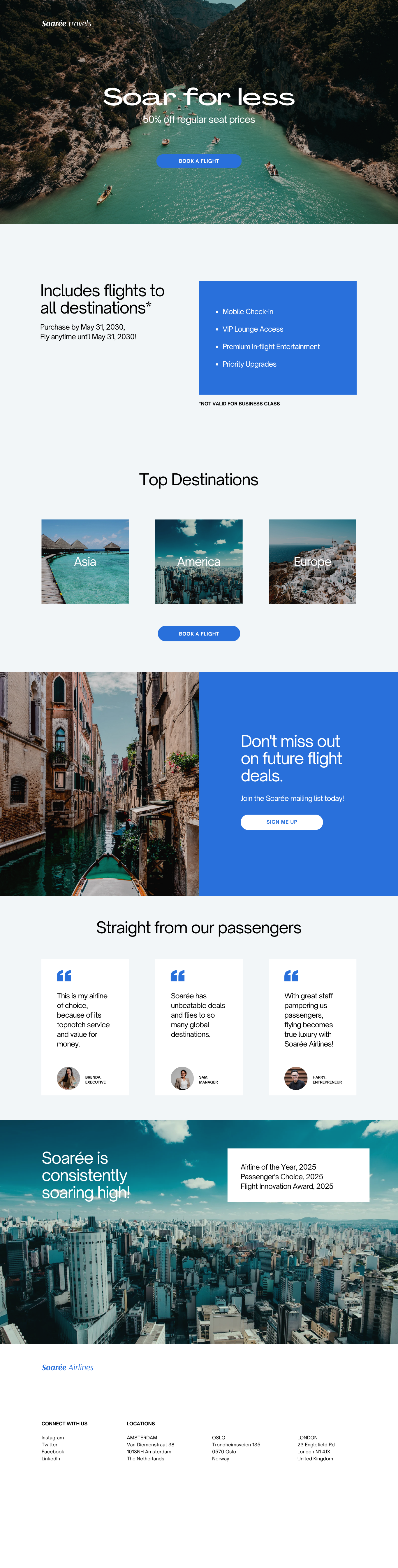 Hero image of the travel booking website design