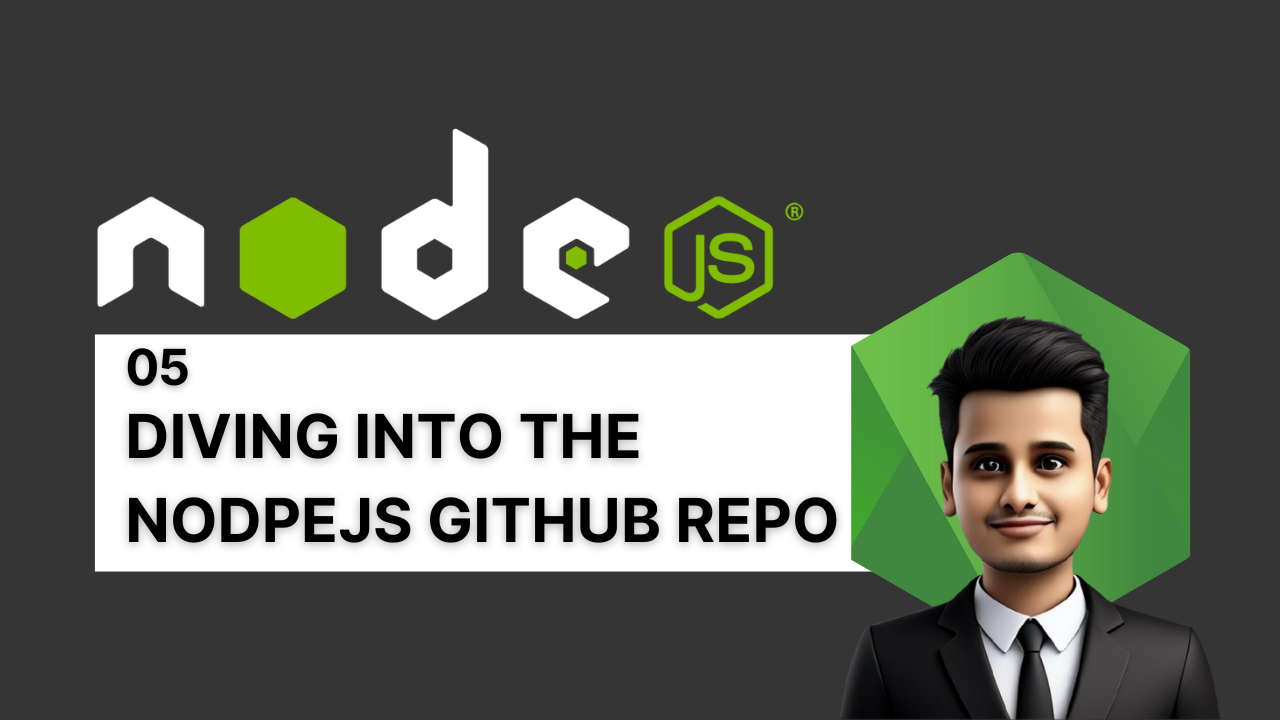 Diving into the NodeJS github repo illustration