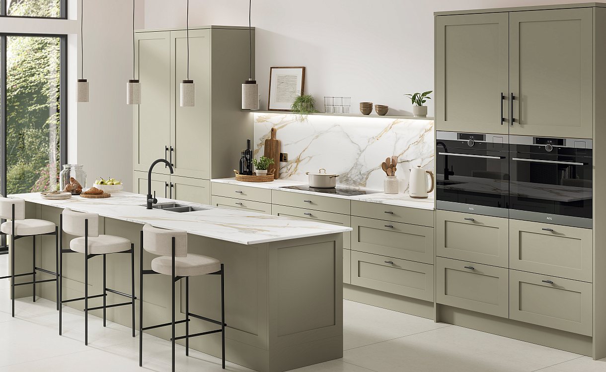 True Matt Sage Green kitchen picture