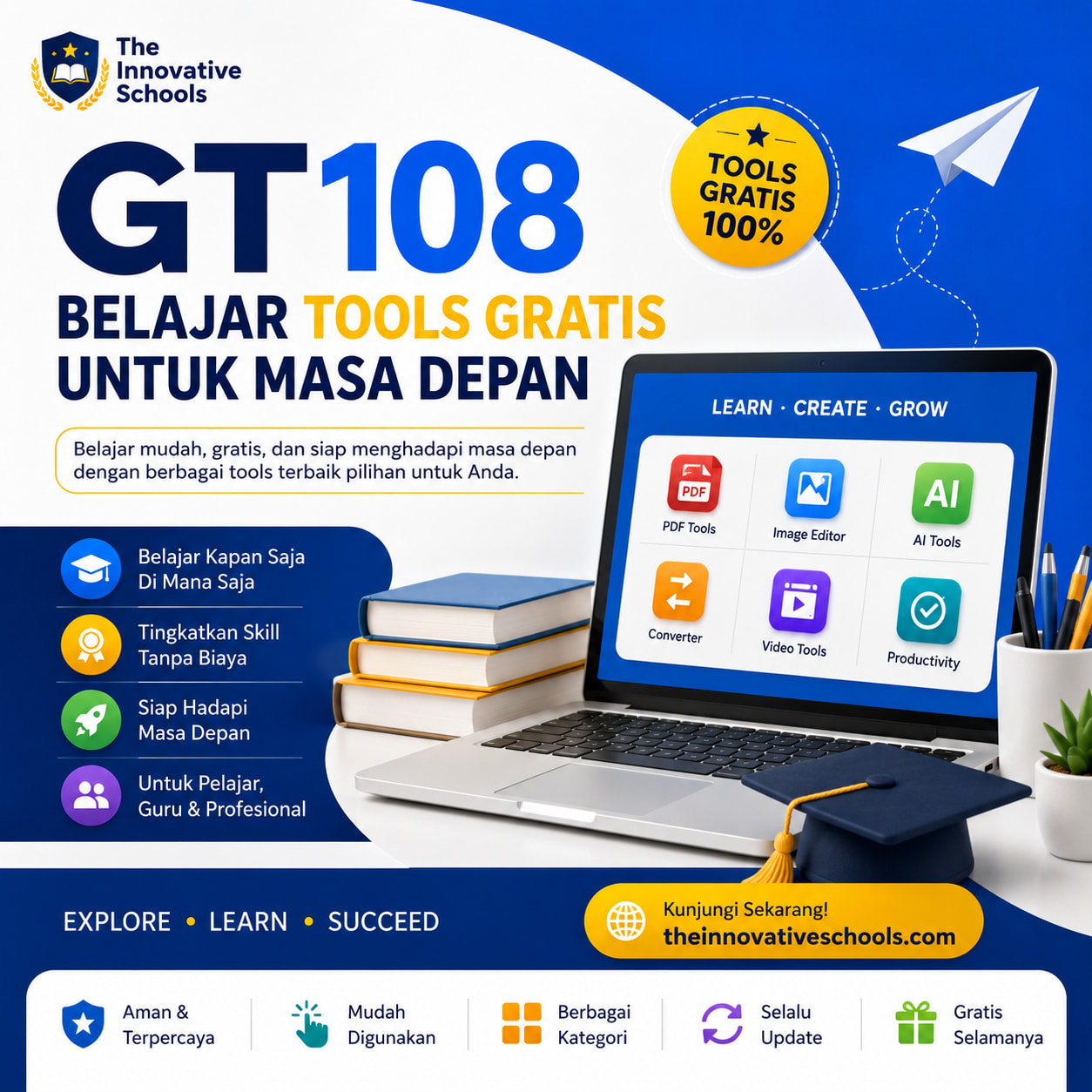 GT108 | Belajar Tools Gratis Untuk Masa Depan di The Innovative Schools