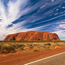 Uluru- A world-famous ruddy red rock