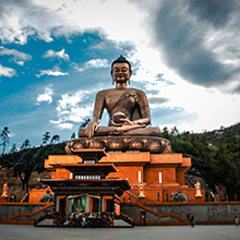 Buddha Dordenma - 51 meter bronze statue of Buddha that's covered in gold