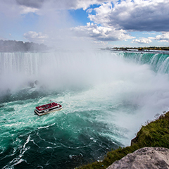 Niagara Falls: Largest Canadian waterfall, with boat tours and walks