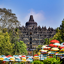 Borobudur Temple - UNESCO World Heritage Site, ancient Buddhist marvel.