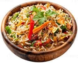 VEG BIRIYANI (ONION AND GARLIC)