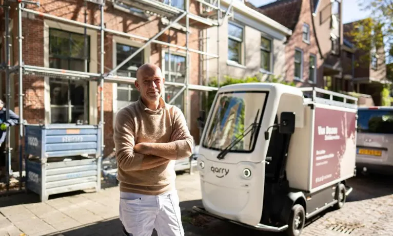 Diederik van Delden in werktenue
