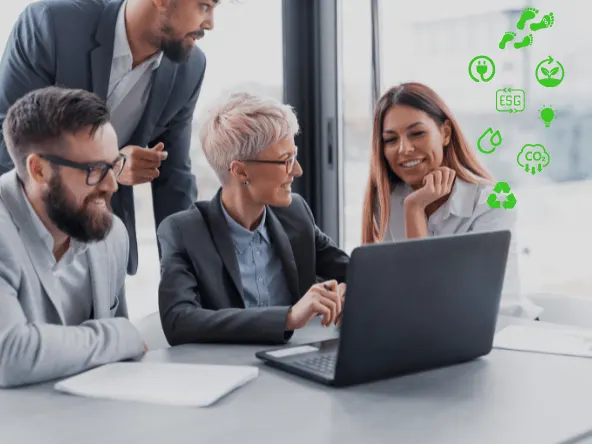 Een groene omgeving die duurzaamheid symboliseert