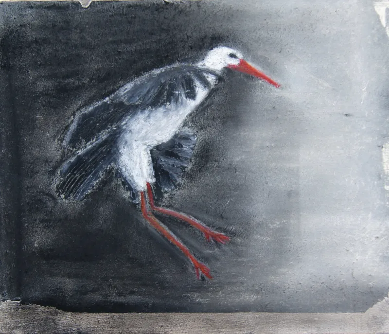 Abstract schilderij Oeps, licht