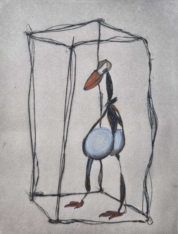 Abstract schilderij Reflectie