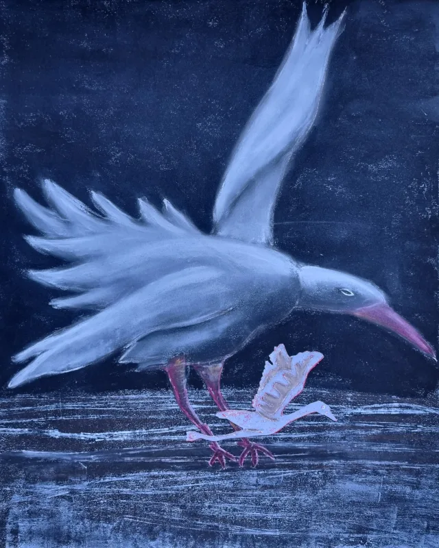 Abstract schilderij Schaduwvlucht