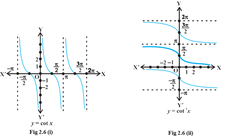 Graphs of y= x and y=^-1x, showing branches and asymptotes.