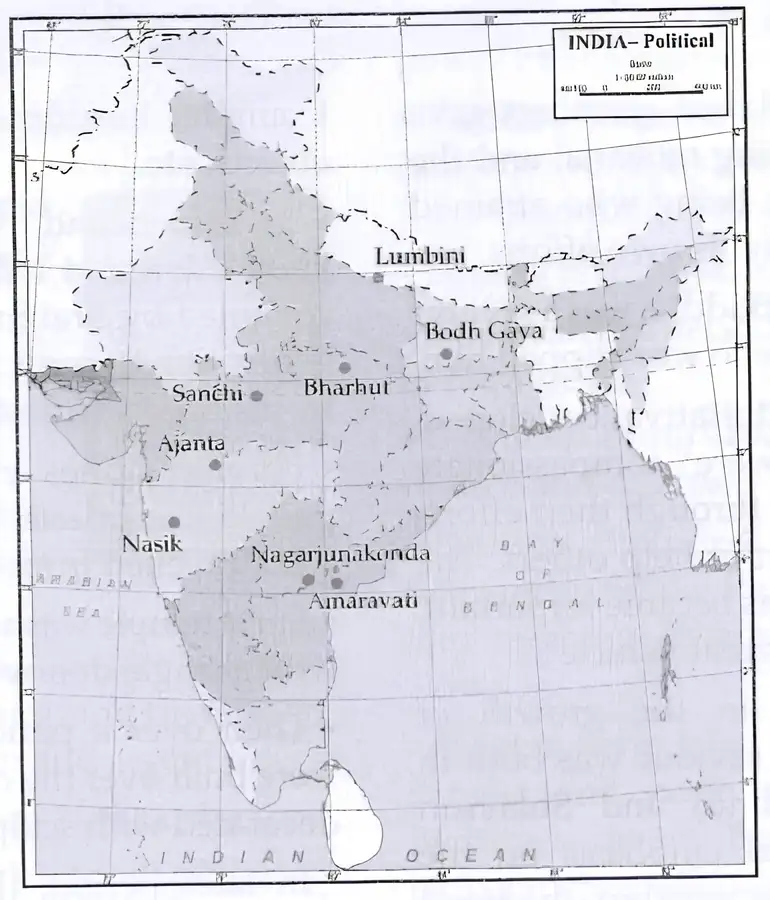 Major Buddhist Sites Map