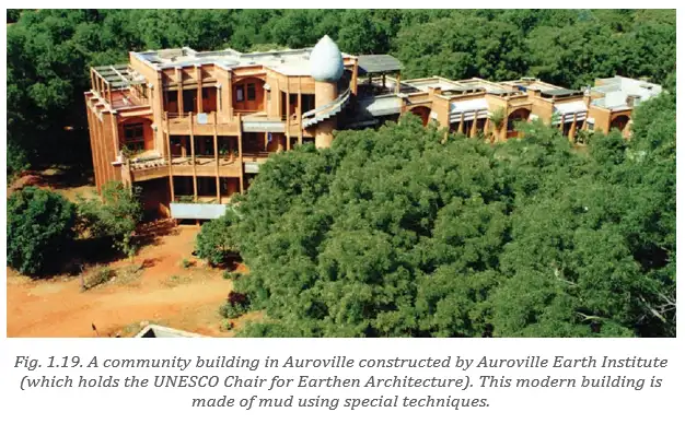 Eco-friendly building in Auroville