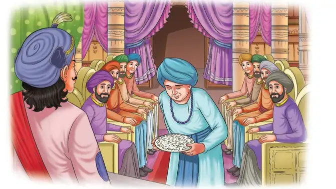 Rama presents his idea before the courtiers.