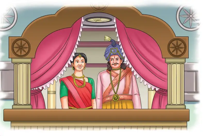 The king and queen from the story.