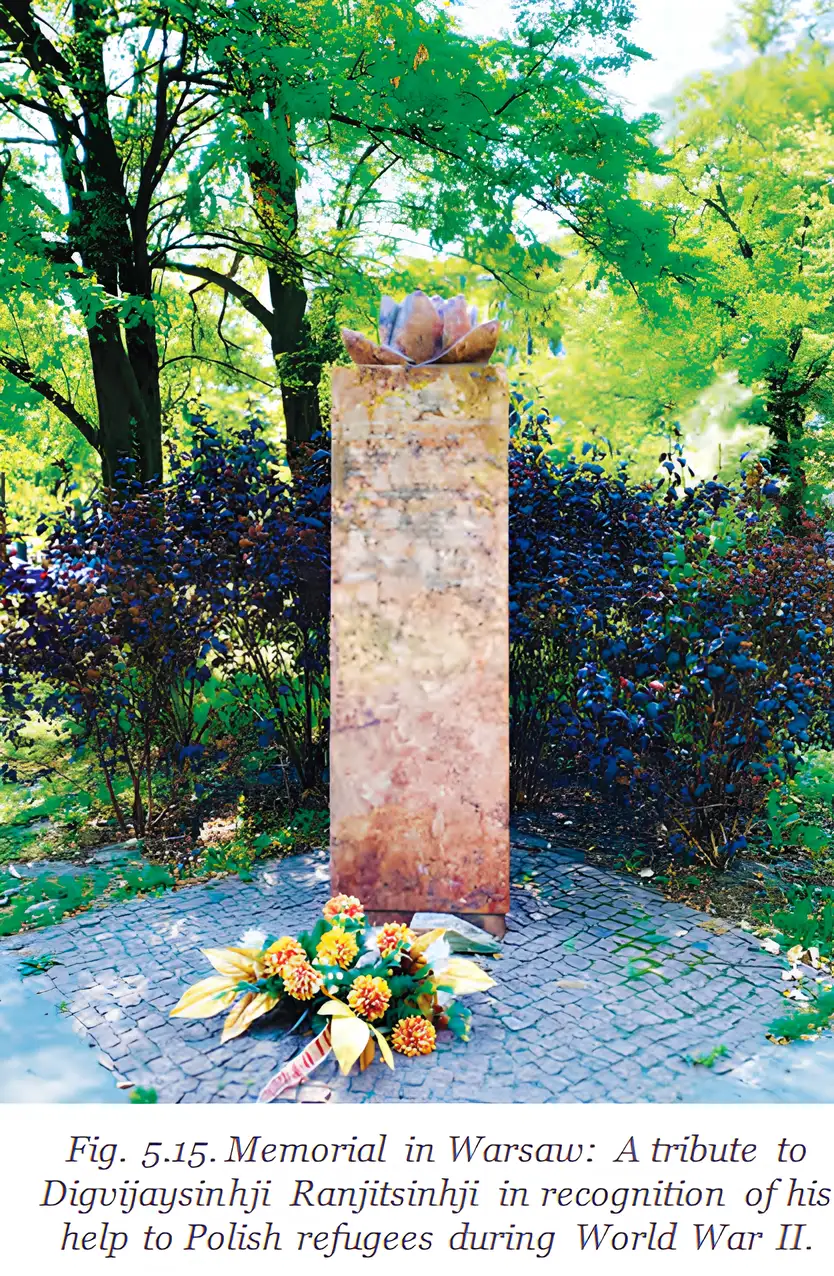 Memorial in Warsaw honoring the Good Maharaja
