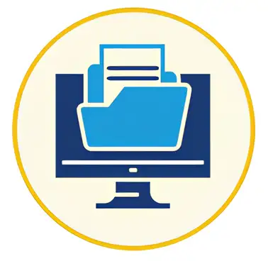 Digital file storage illustration