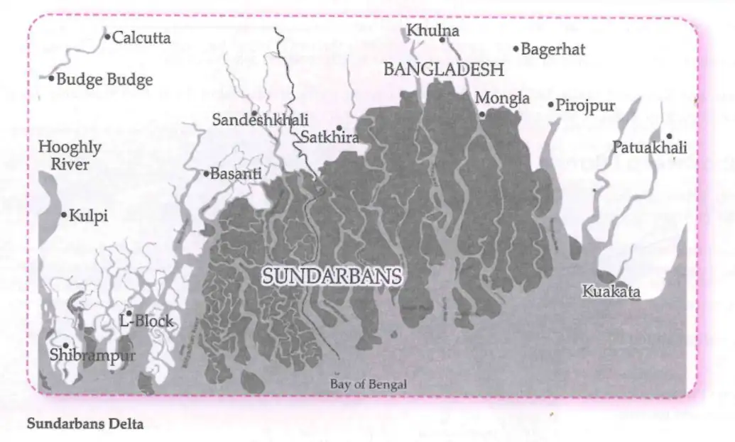 Map of Sundarbans Delta