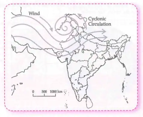 Cyclonic Circulation Cyclonic circulation over northern India