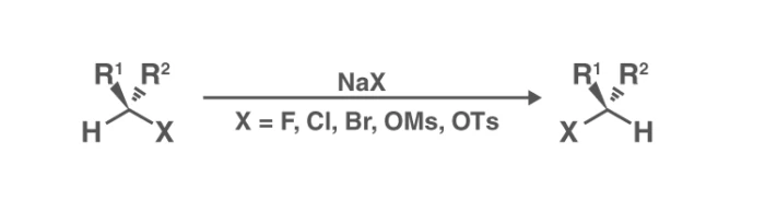 Illustration of the Finkelstein Reaction mechanism