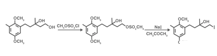 Application of Finkelstein Reaction in complex molecule synthesis