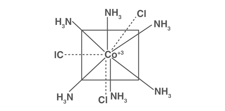 Diagram illustrating Werner's coordination theory