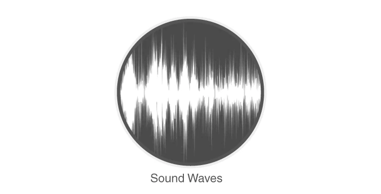 Visualization of sound waves as longitudinal waves