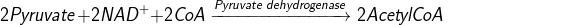 Formation of acetyl CoA from pyruvate